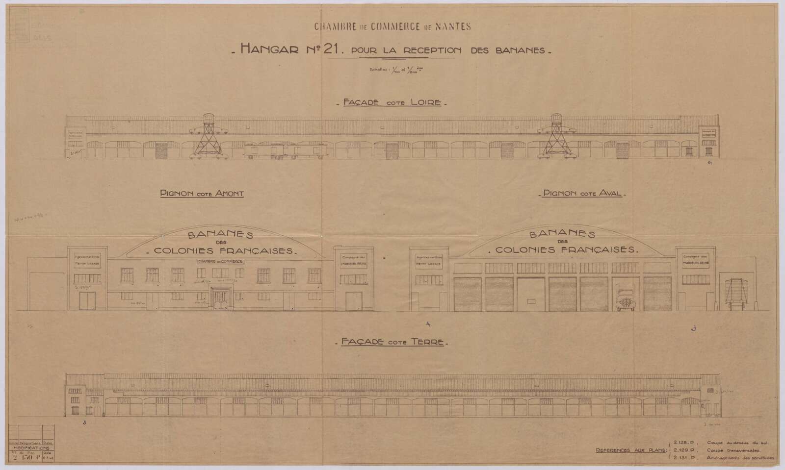 Hangar n°21 pour la réception des bananes