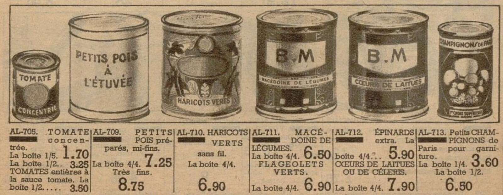 Extrait du catalogue commercial Au Bon Marché, hiver 1938-1939
