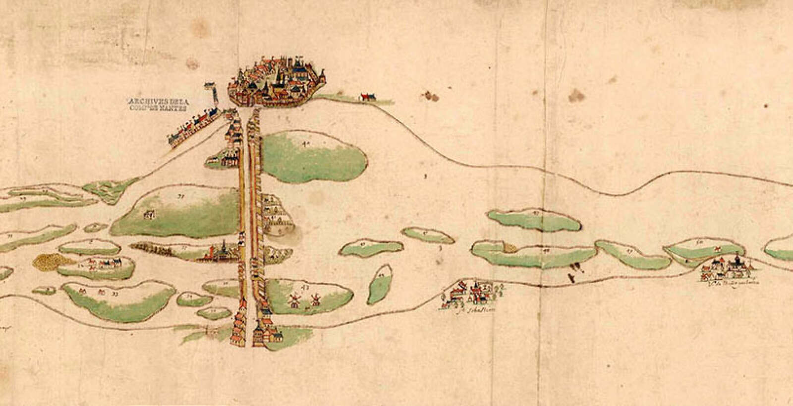 Carte d'arpentage de l'estuaire de la Loire par Ambroise Grion