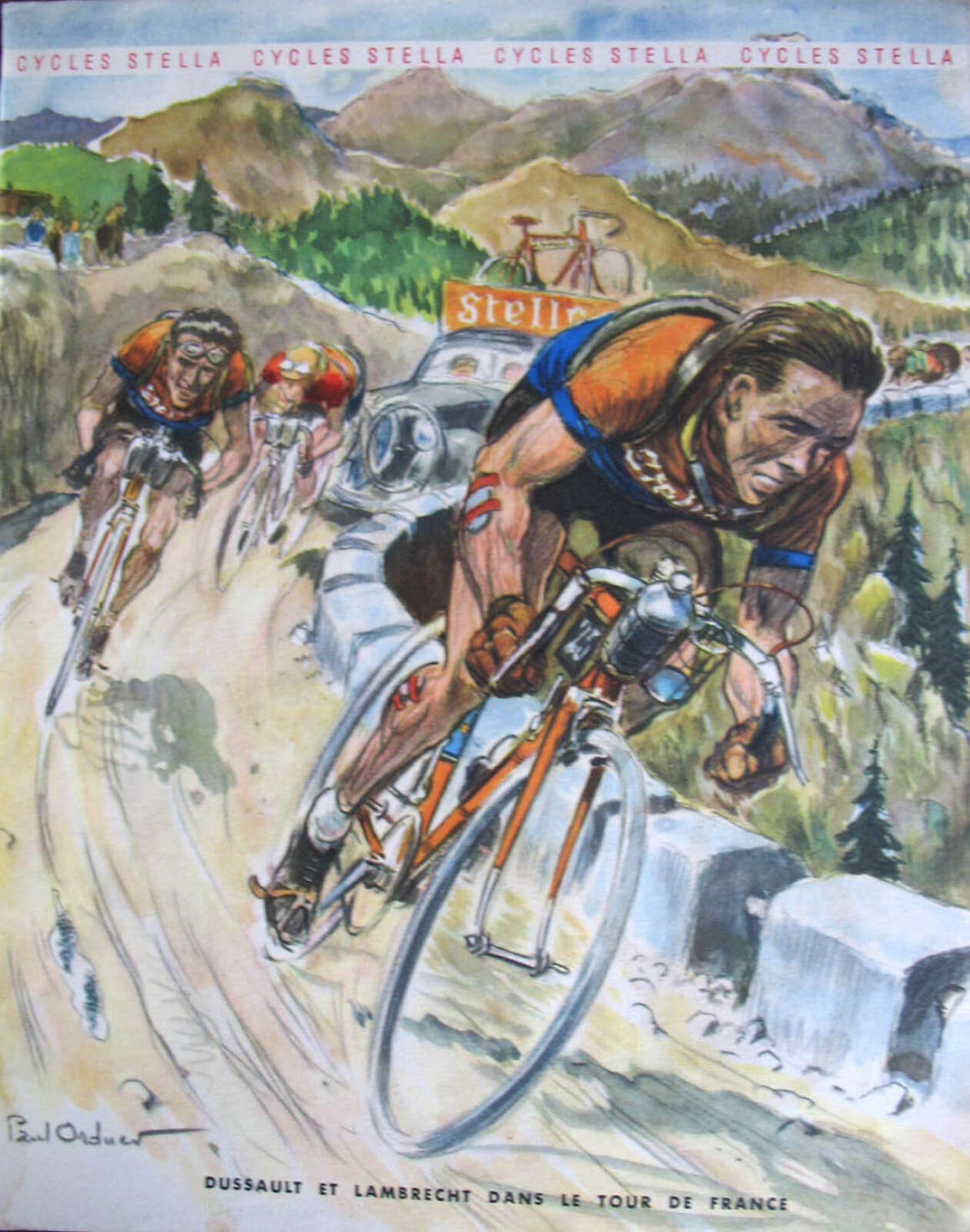 Page publicitaire Stella avec Roger Lambrecht et Marcel Dussault