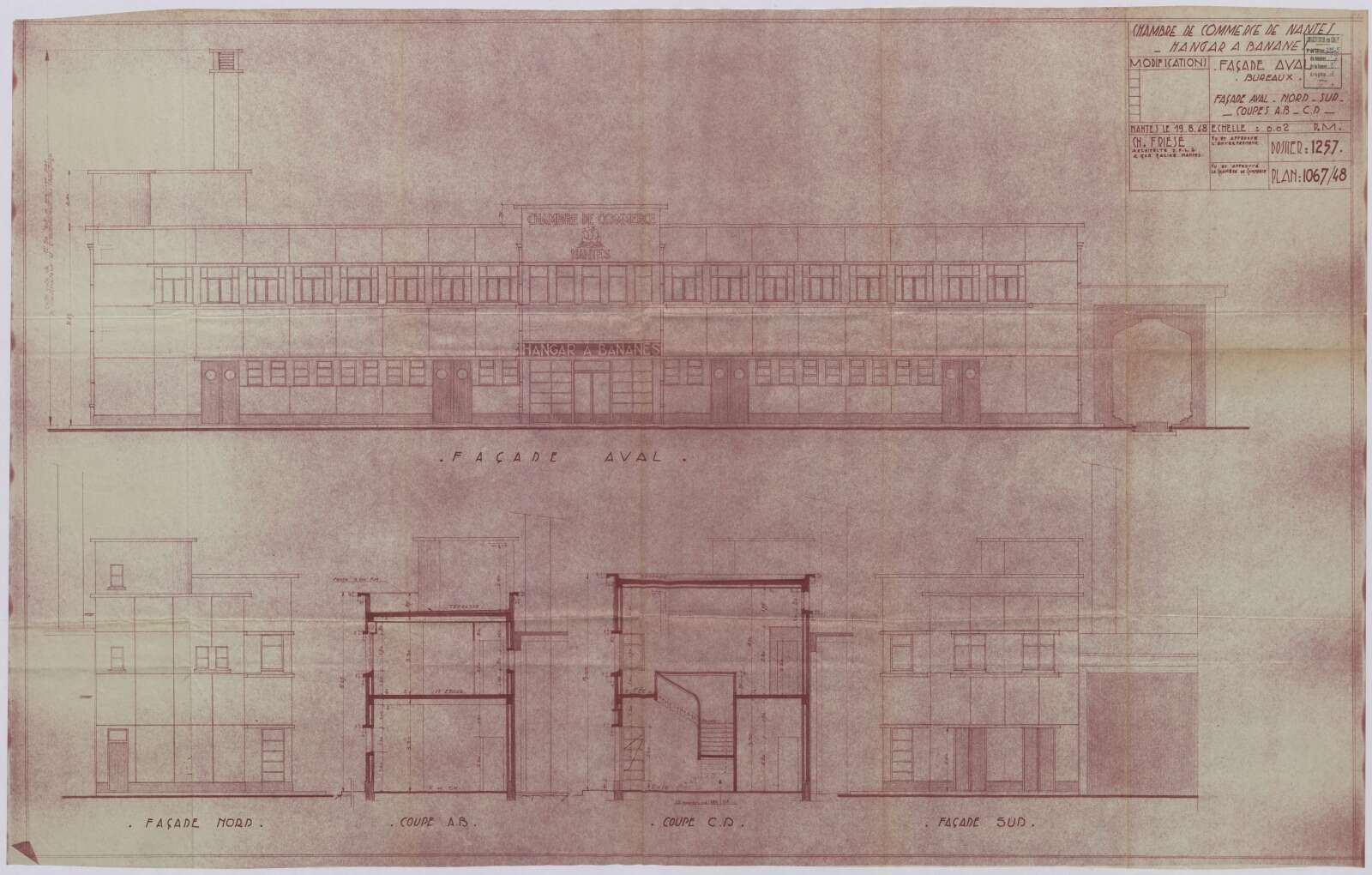 Projet de hangar à bananes proposé par Charles Friesé