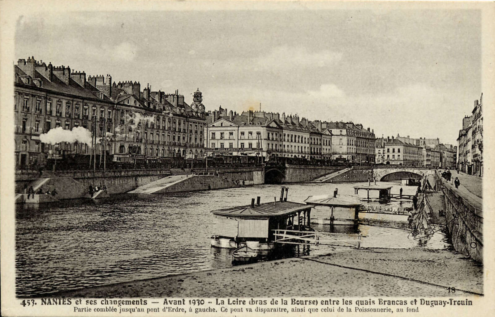 Nantes avant ses changements , la Loire entre les quais Brancas et Dugauy-Trouin