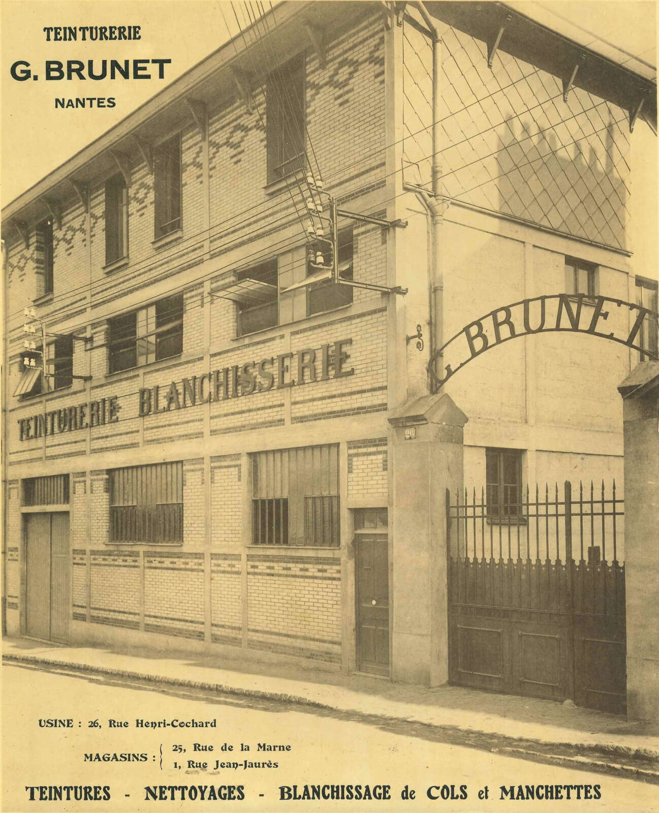 Publicité de la teinturerie Brunet