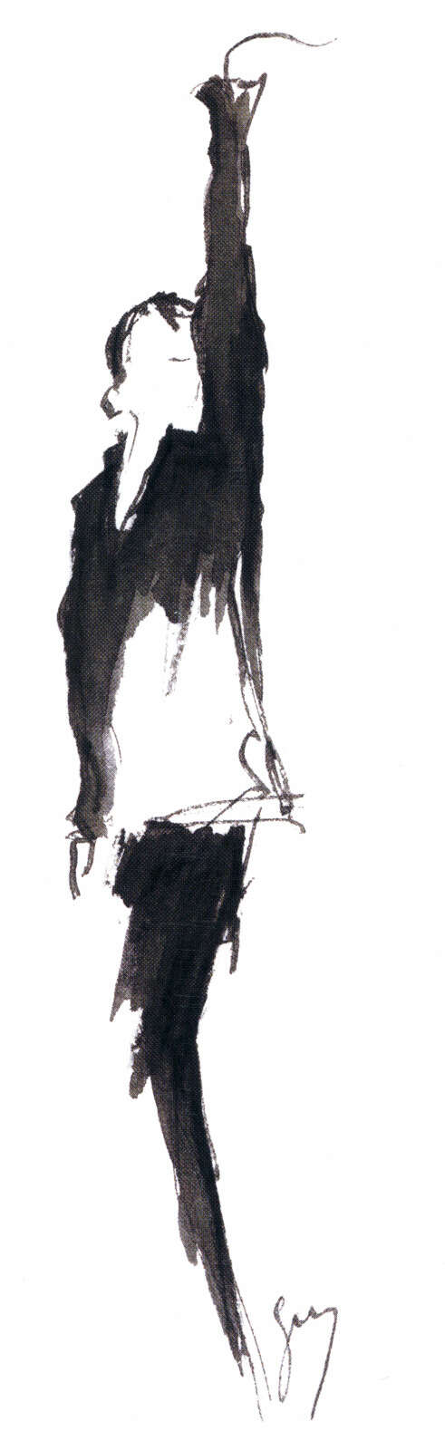 Dessin à l'encre de chine de Barbara