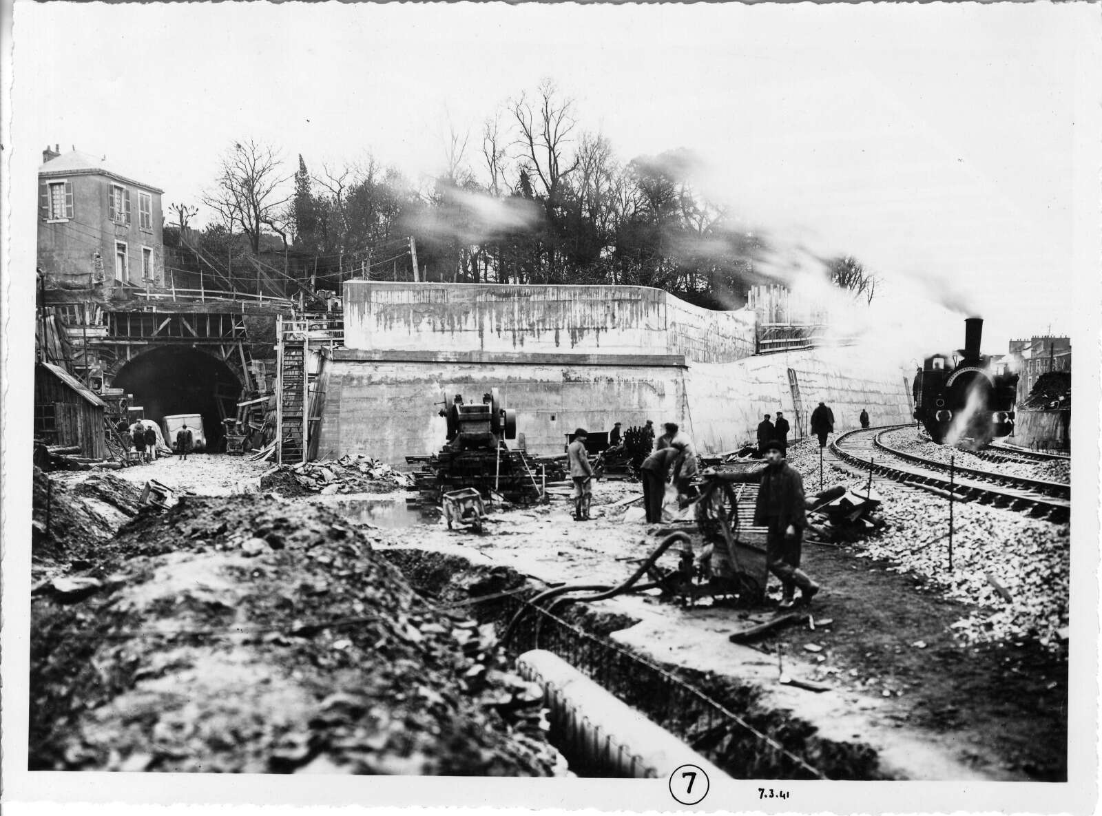 La construction du tunnel ferroviaire de Chantenay