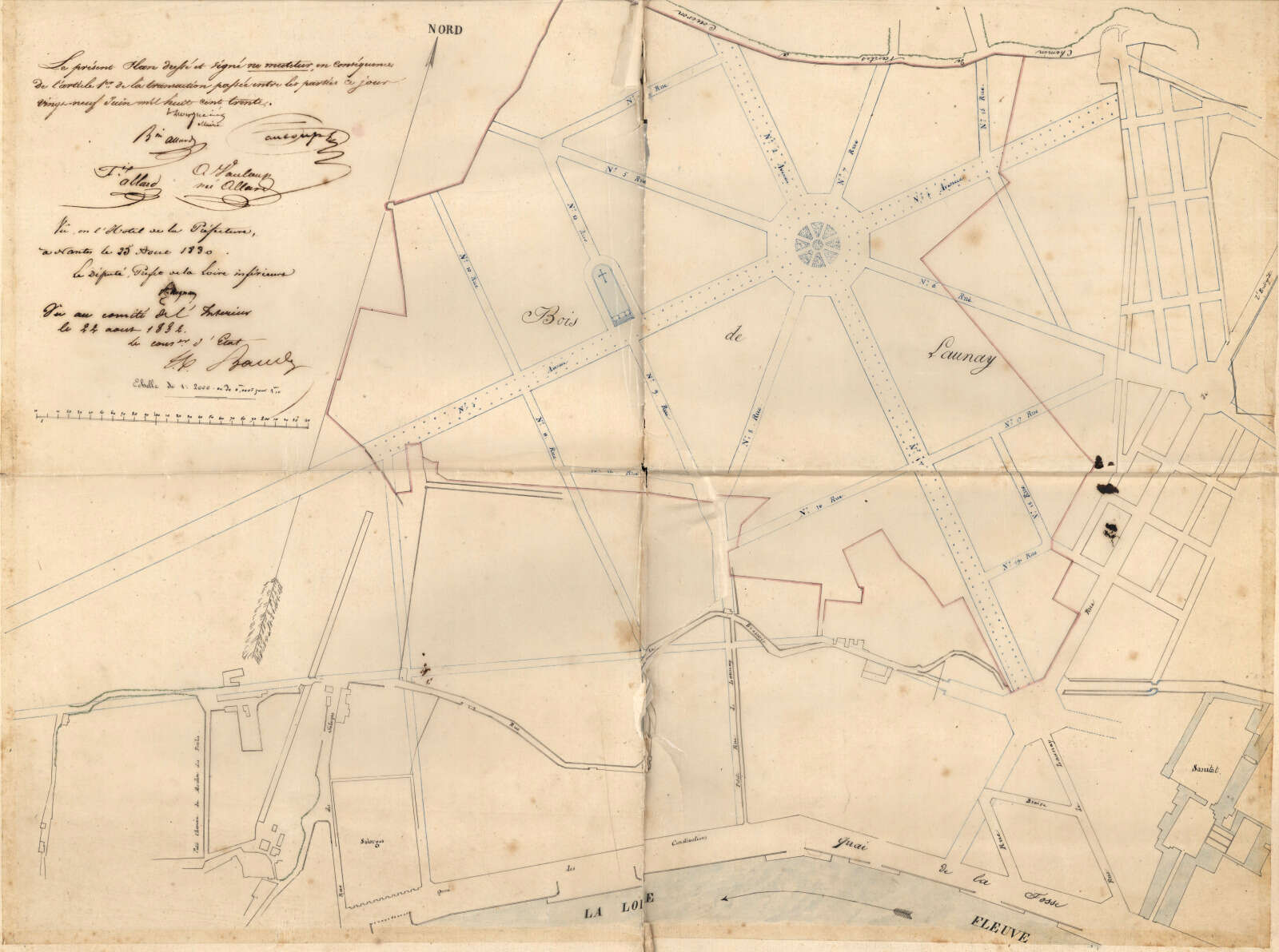 Plan original du nouveau quartier de Launay