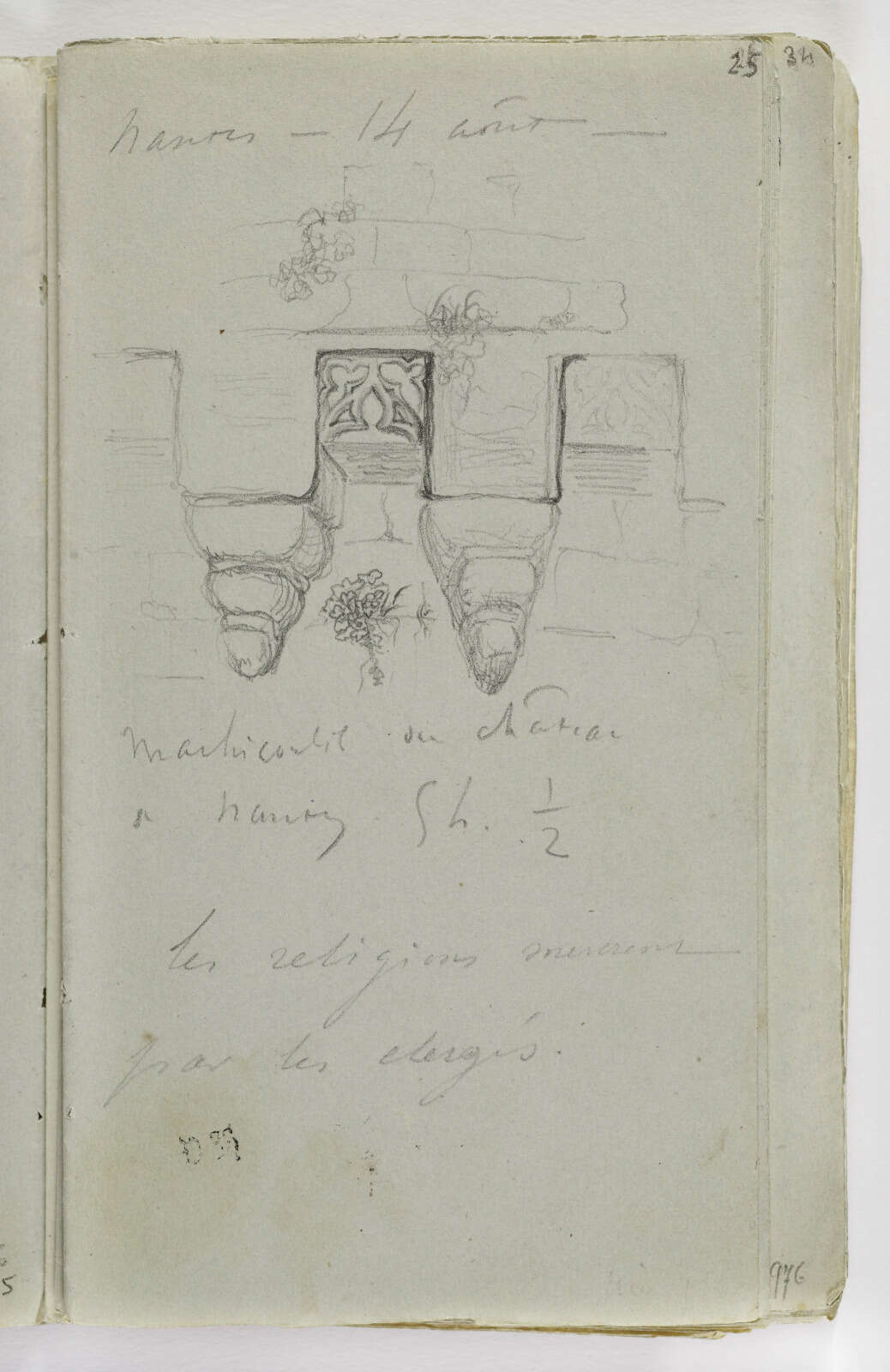 Mâchicoulis du château de Nantes par Victor Hugo