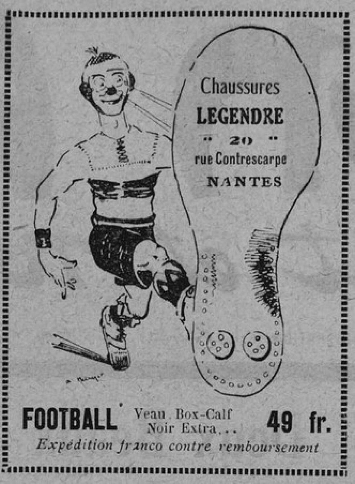 Publicité pour les chaussures Legendre