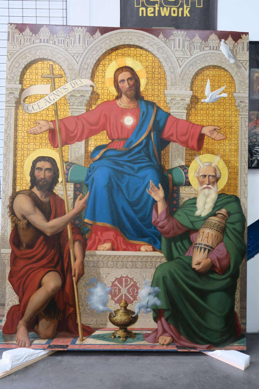 Tableau Le Christ entre Moïse et Saint-Jean-Baptiste