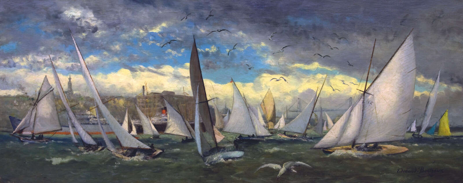 Huile sur toile, Les régates de Trentemoult