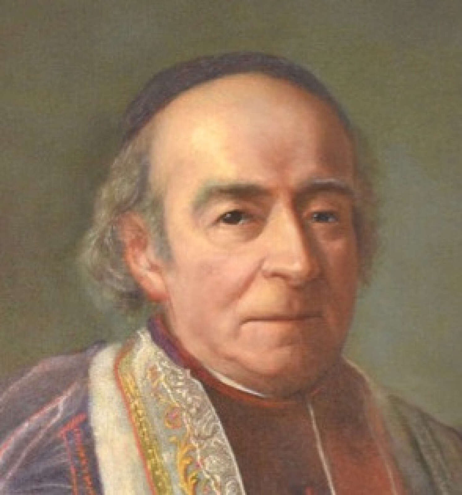 Détail du portrait de Félix Fournier, évêque de Nantes