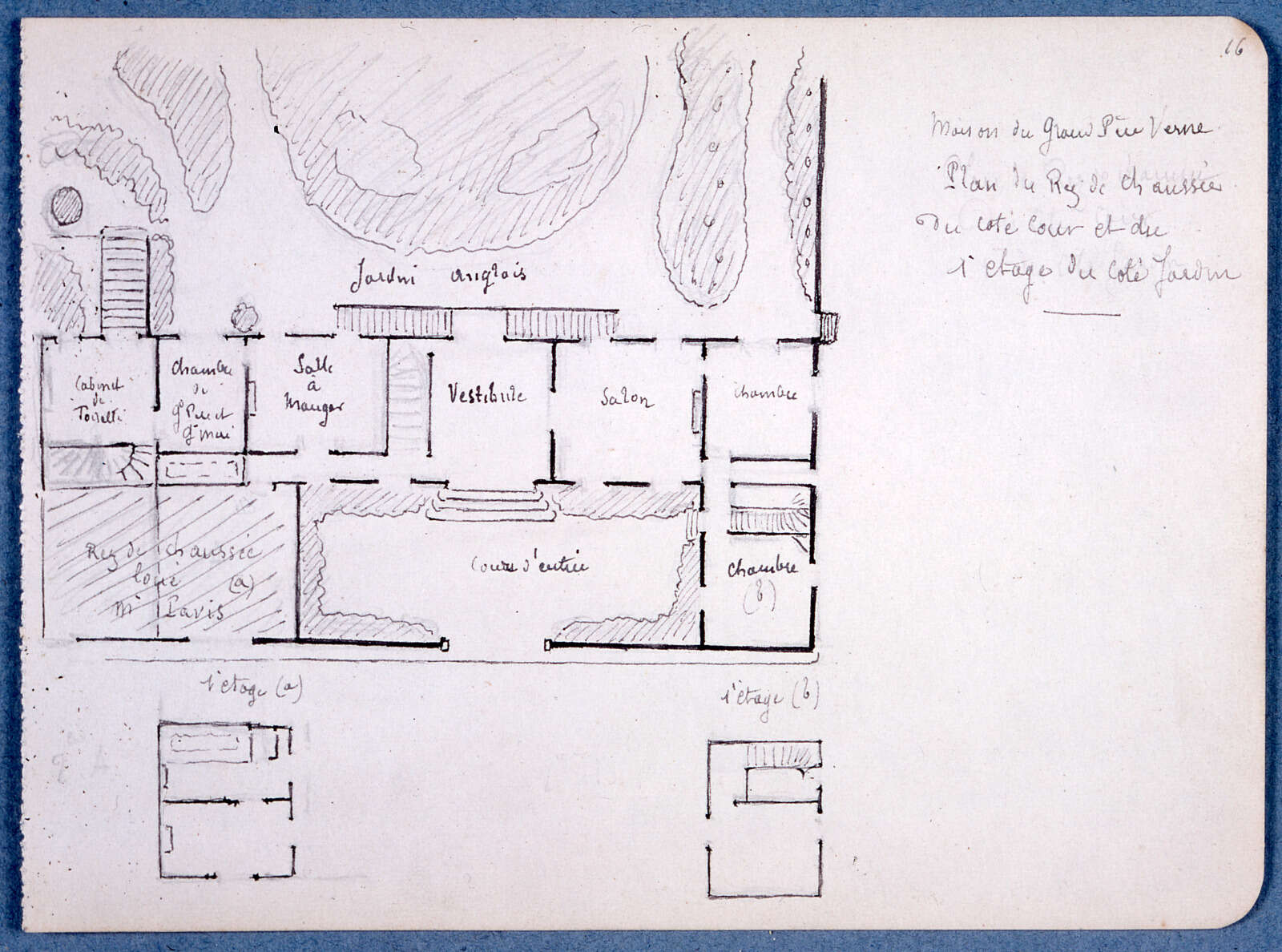 Plan de la maison des parents de Jules Verne