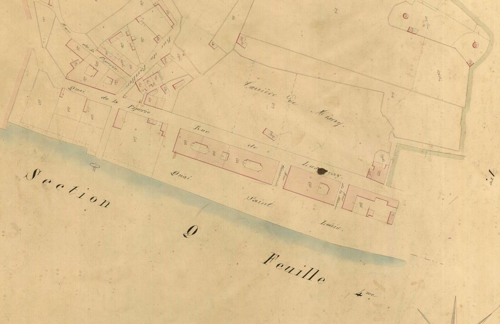 Plan du quai Saint-Louis