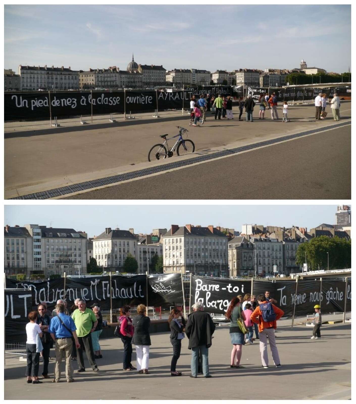 Manifestation contre la barge Flahault en 2011