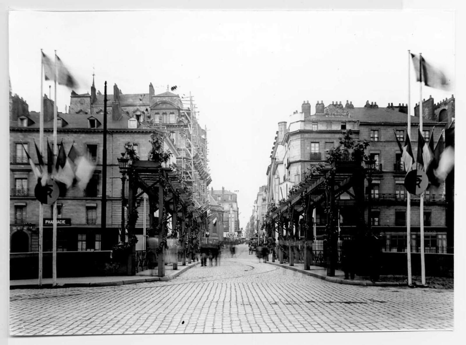 Pont de l’Écluse lors de la visite du président Gaston Doumergue à Nantes
