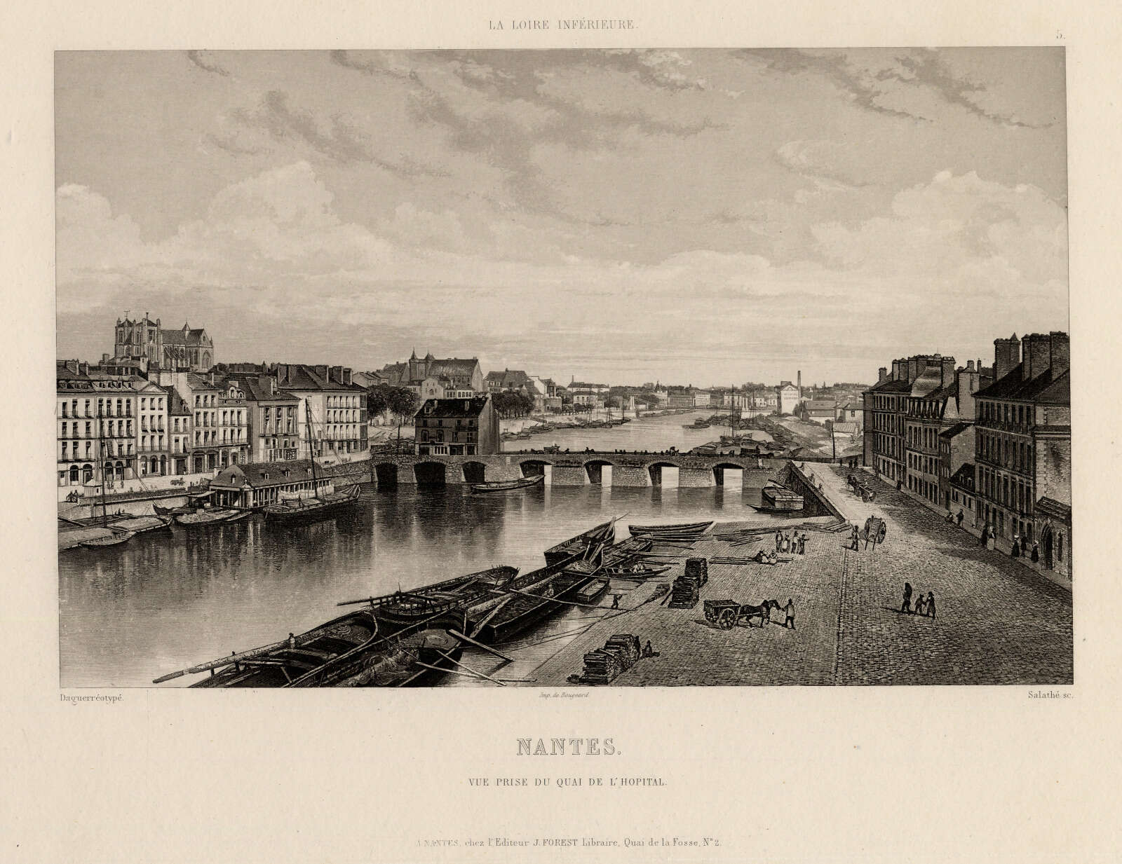 Vue prise du quai de l'Hôpital