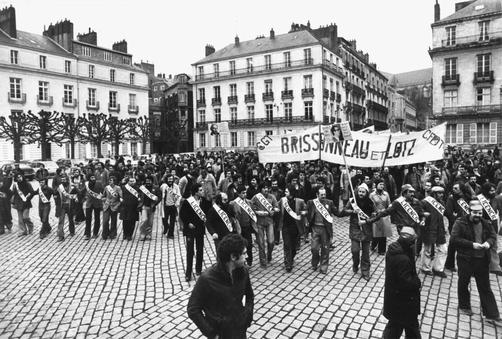 Manifestation intersyndicale des ouvriers du groupe Brissonneau et Lotz