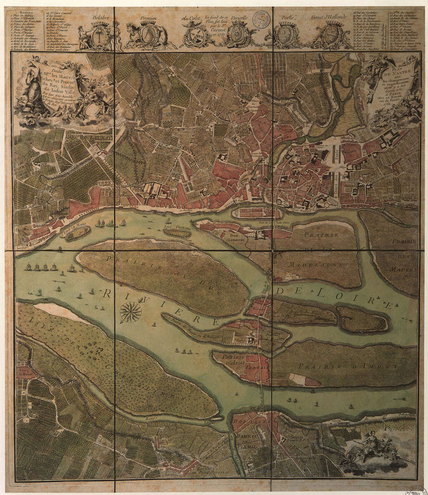 Plan des îles de Nantes