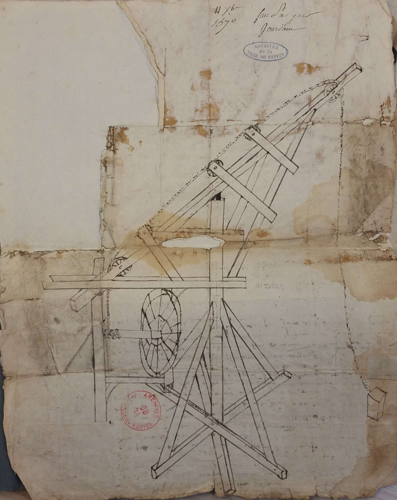 Portrait de l'engin pour servir à l'œuvre des ponts