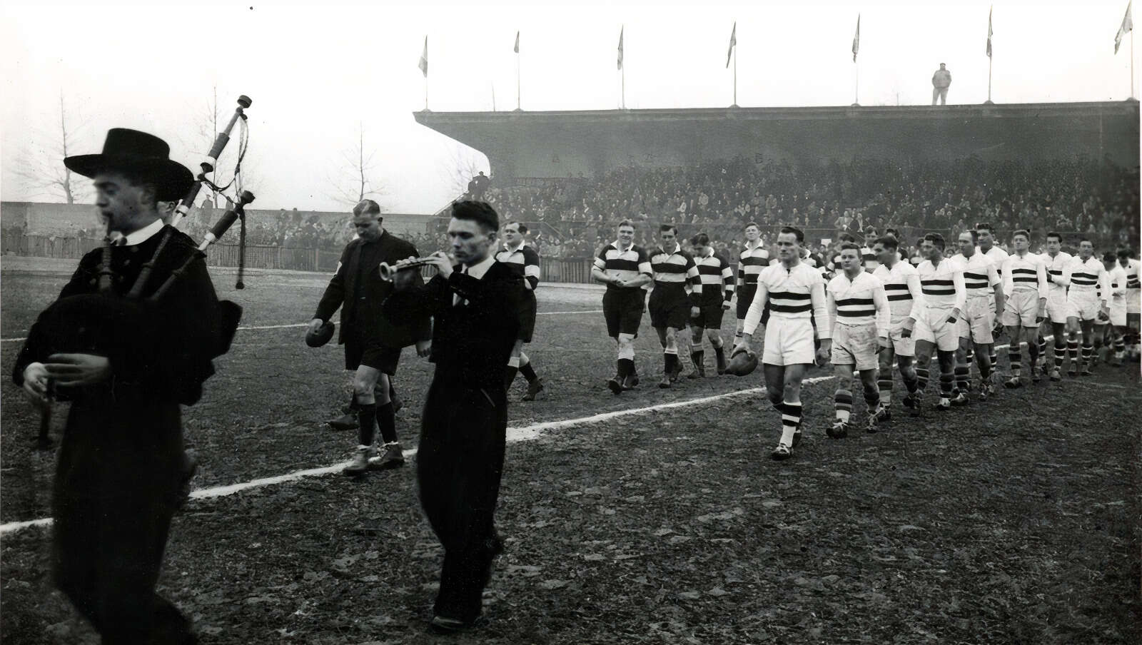 Match entre le SNUC et Cardiff RFC au stade Malakoff le 2 janvier 1950 – Victoire de Cardiff 20 à 3.