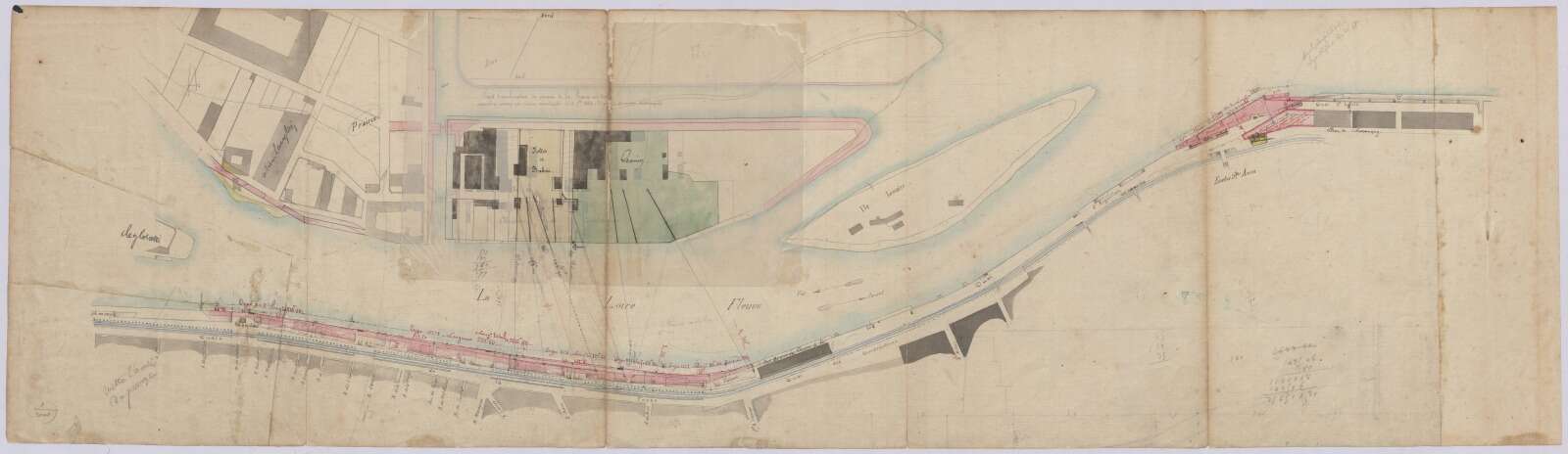 Plan général du projet de reconstruction du quai de la Fosse