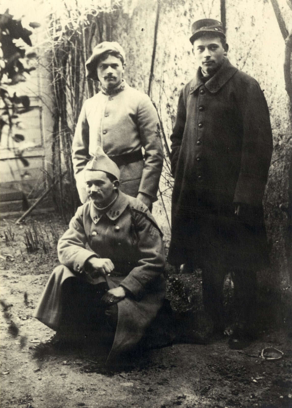 Les trois frères Digo en permission, février 1918