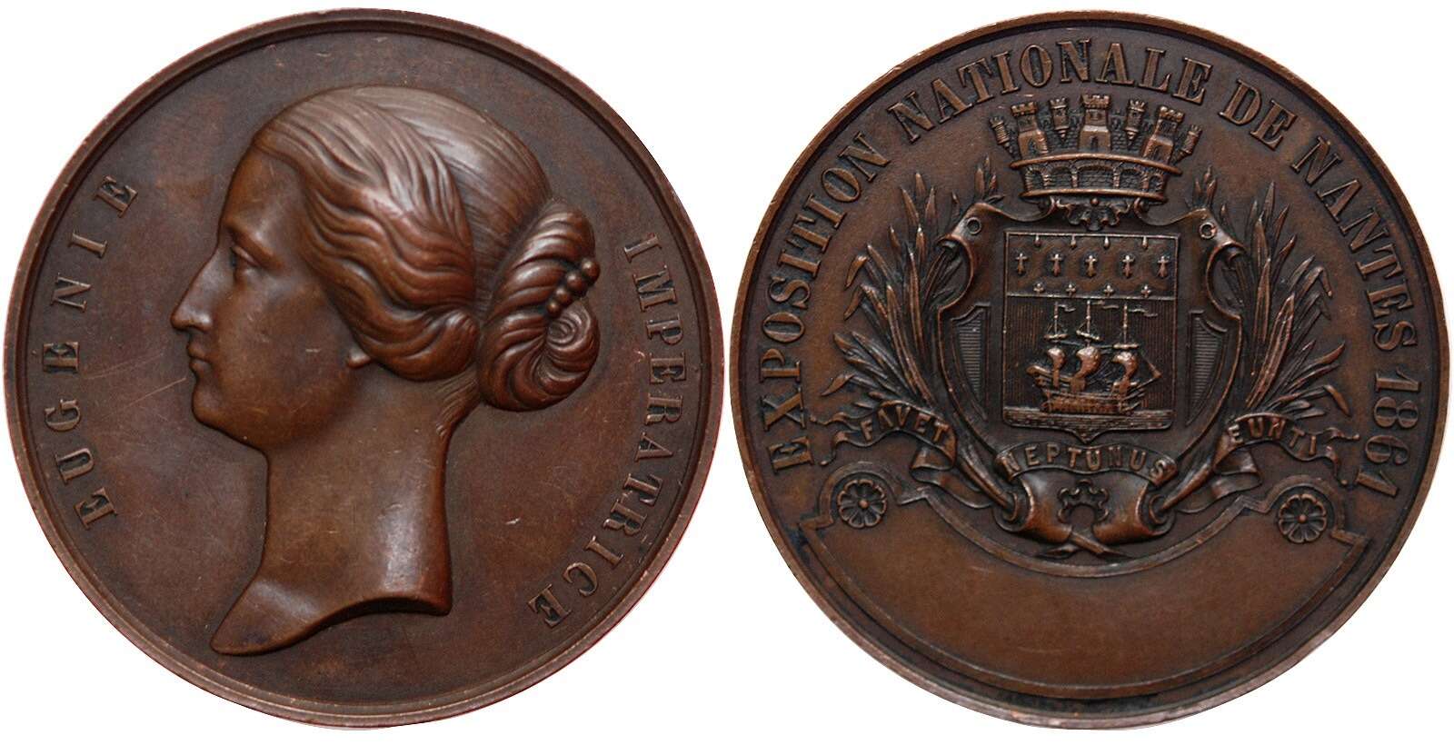 Médailles de l’exposition générale de Nantes en 1861