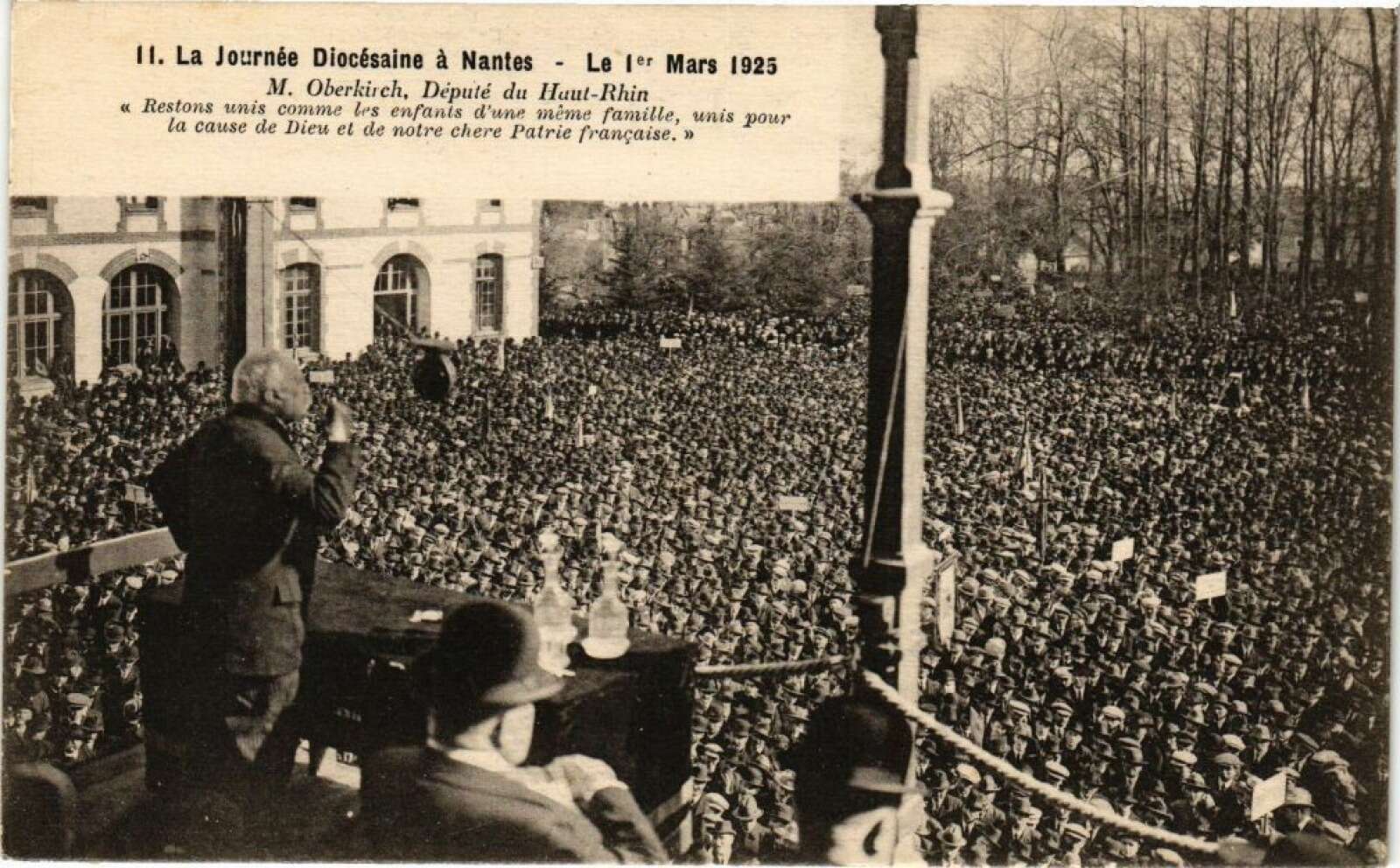 1er mars 1925 : une manifestation catholique à Nantes
