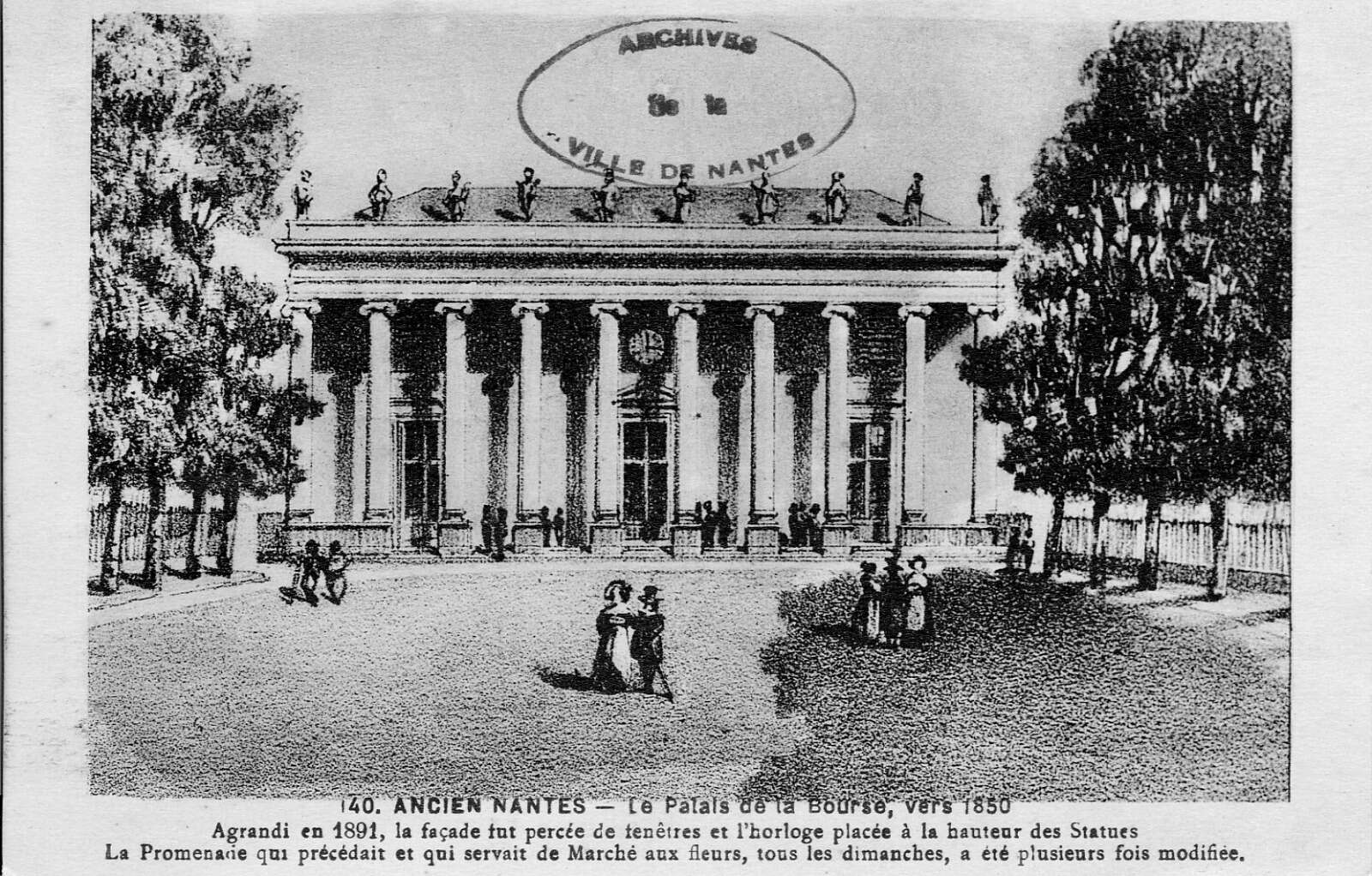 Façade du Palais de la Bourse