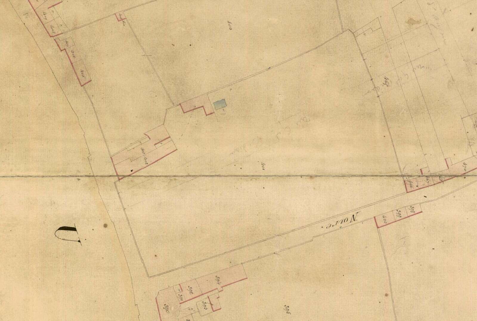 Ancienne léproserie Saint-Lazare sur le cadre napoléonien