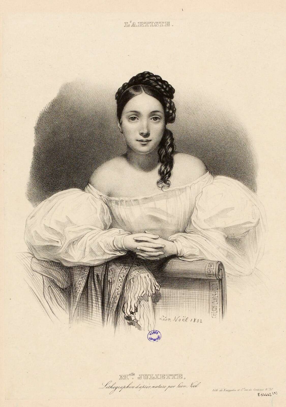 Portrait de Mademoiselle Juliette Drouet par Léon Noel
