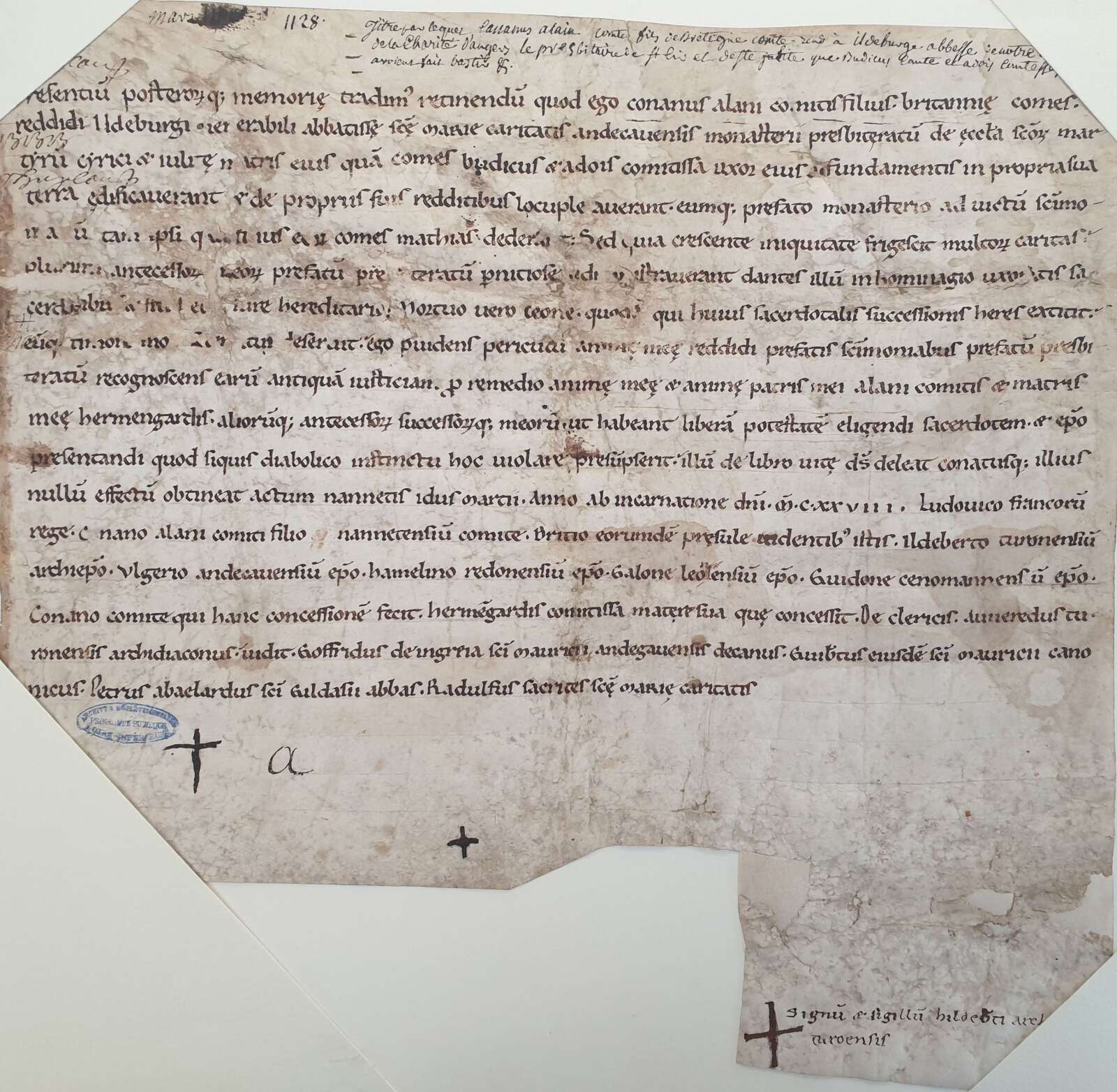 Charte du comte de Bretagne Conan III