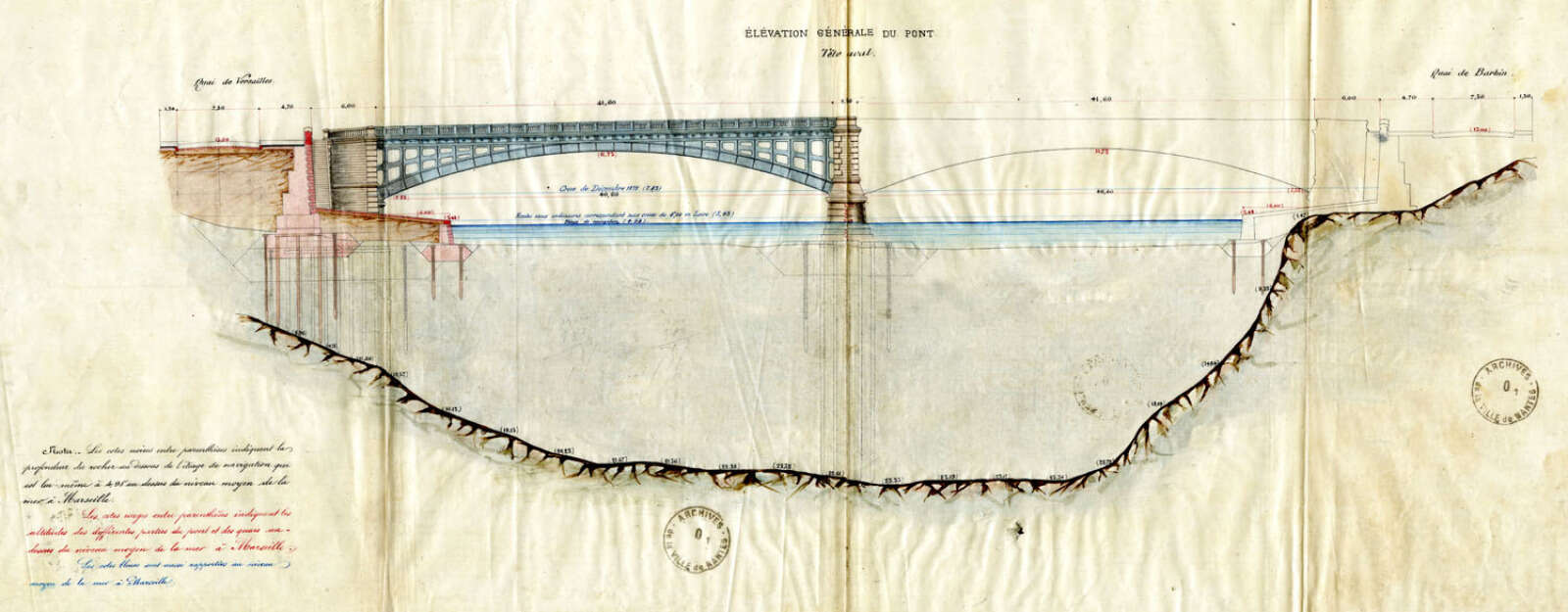 Élévation générale du pont