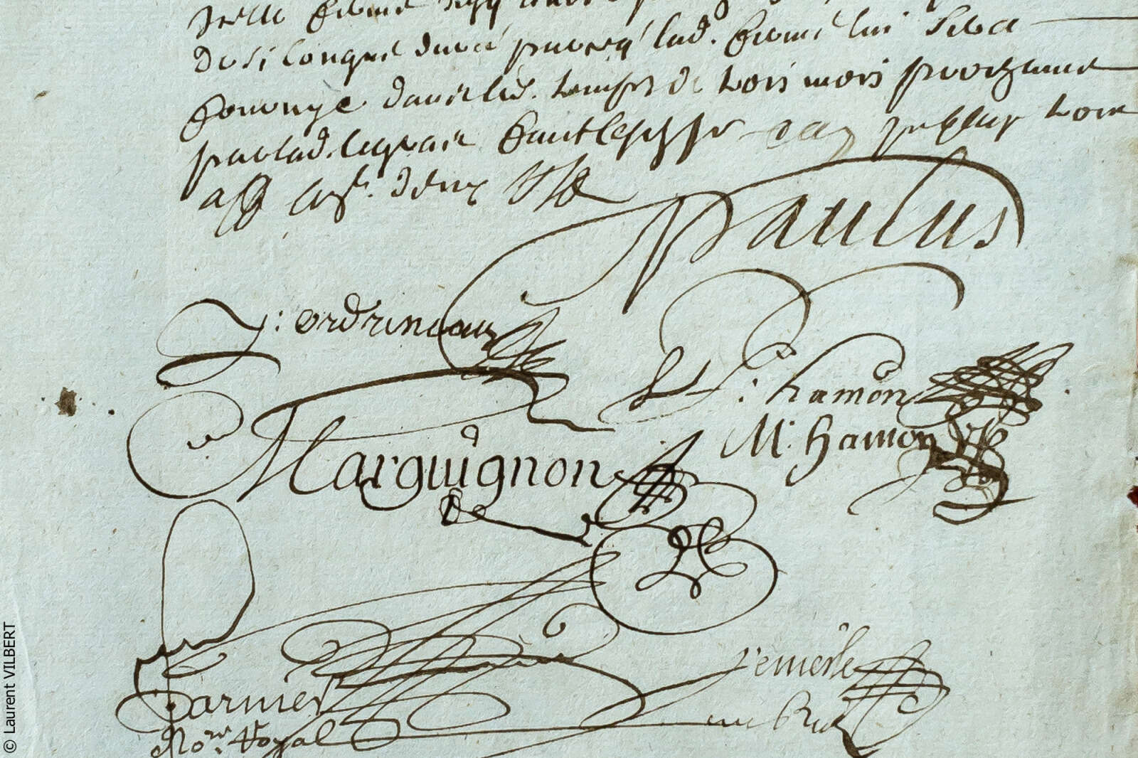 Signature de Nicolas Paulus sur l'un des actes d'acquisition des constructions mitoyennes
