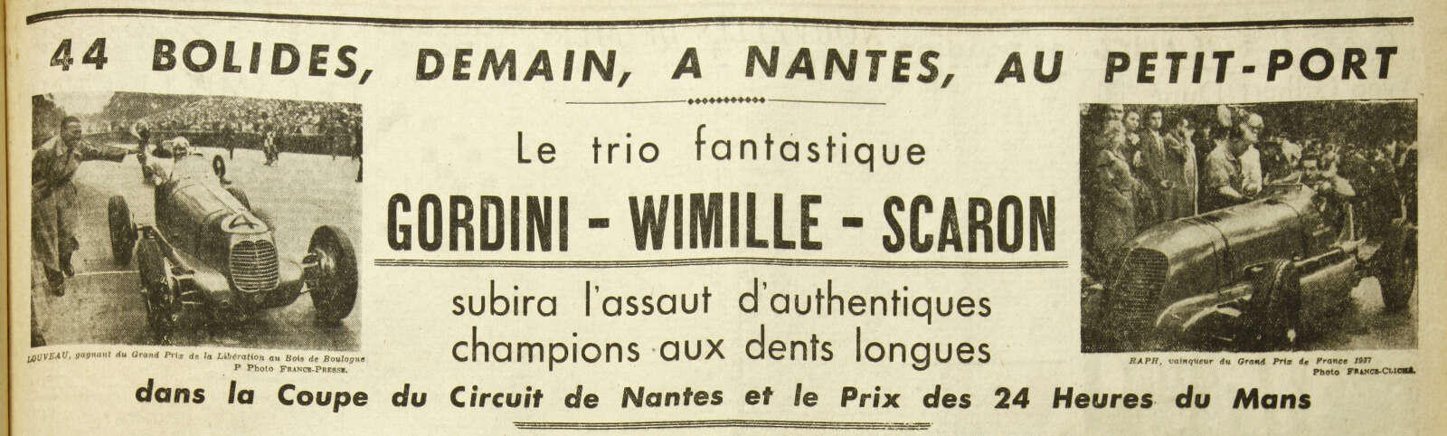 26-28 juillet 1946 : le Grand Prix de Nantes