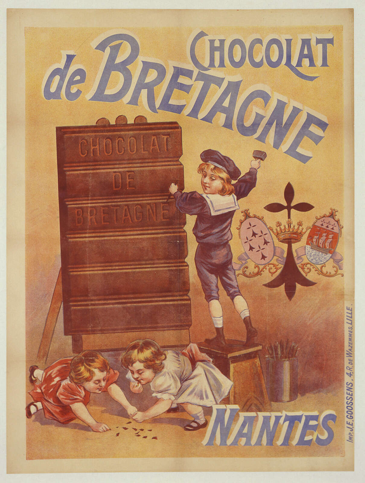Affiche publicitaire, Chocolat de Bretagne