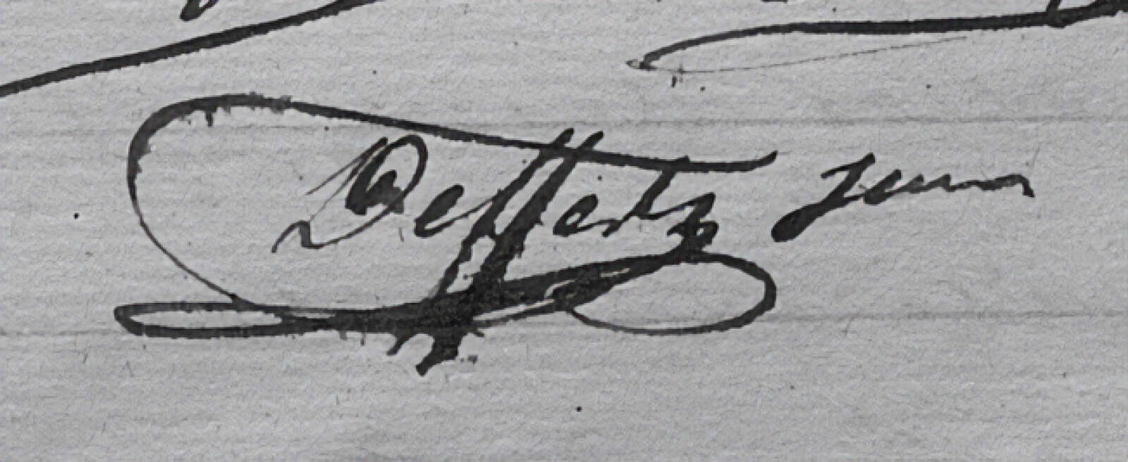 Signature de François Deffès jeune en 1845, alors Maire de Chantenay