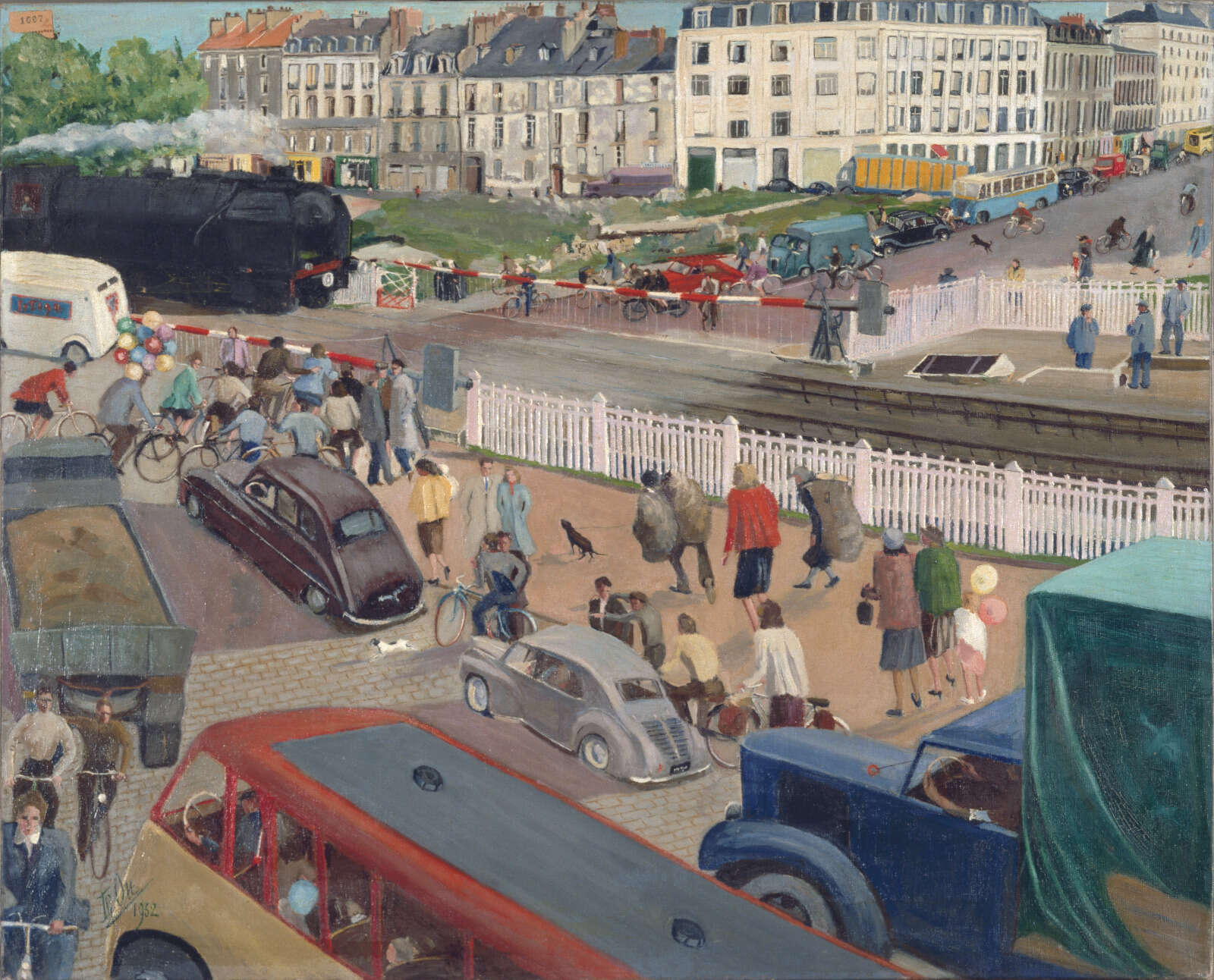 Huile sur toile, Le passage à niveau de la Belle Croix
