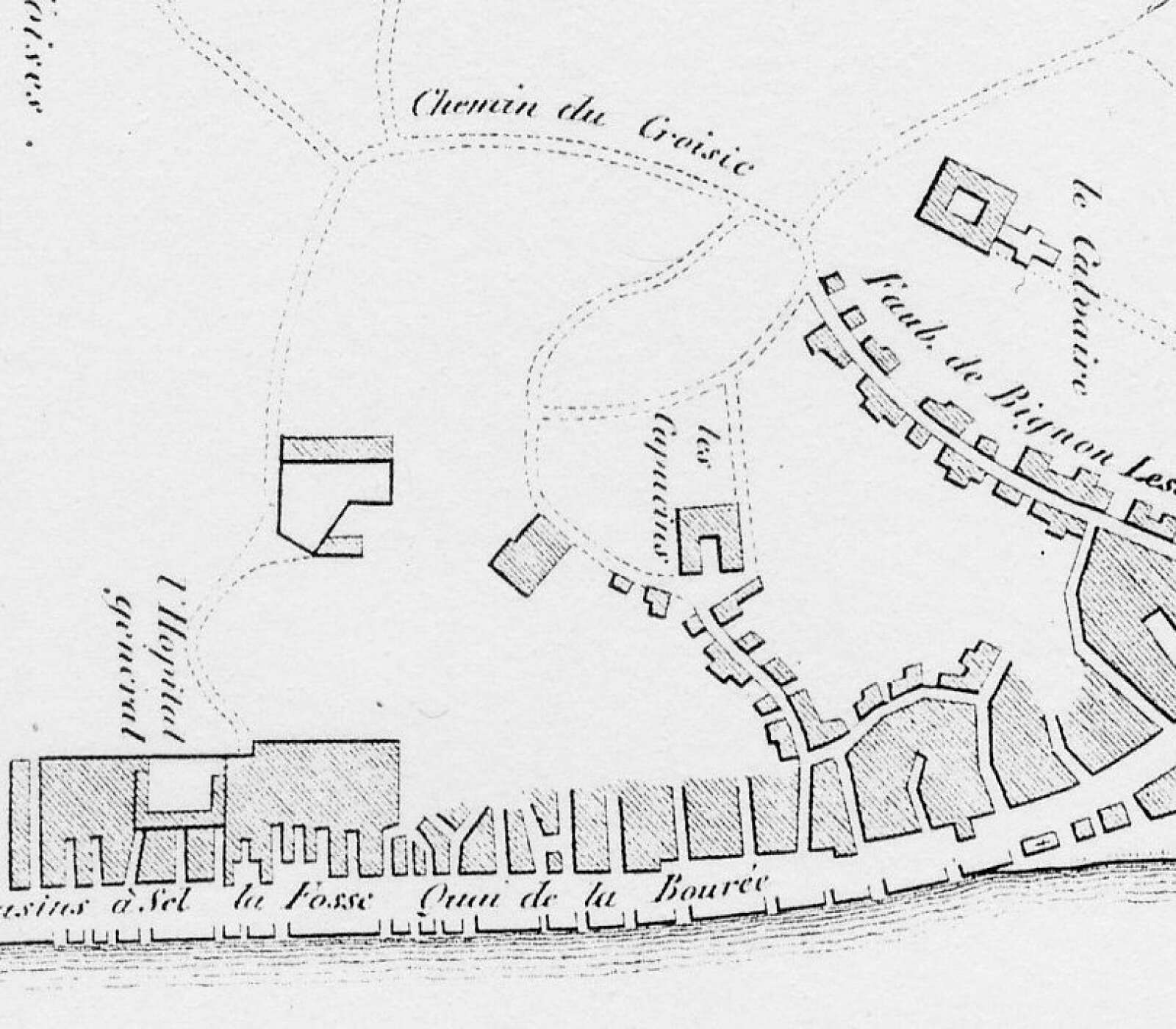 Quartier Dobrée avant l’installation de la corderie Brée