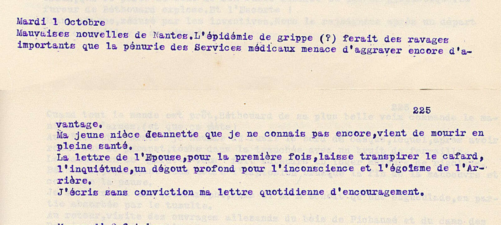 L’épidémie de grippe à Nantes, octobre 1918