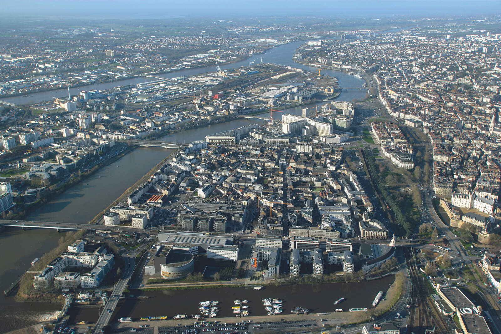 Vue aérienne de Nantes
