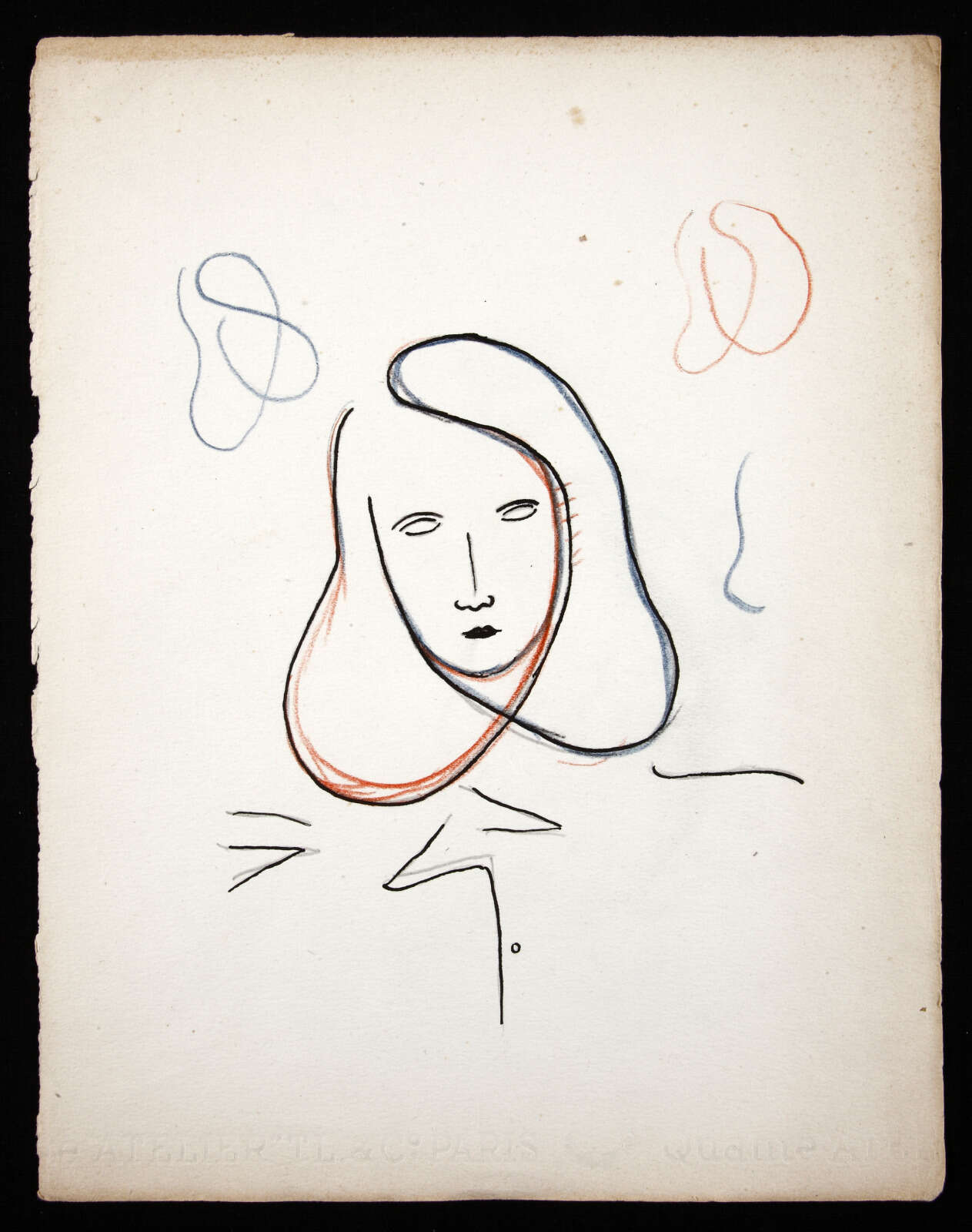 Portrait d'Hélène Cadou réalisé par René Guy Cadou