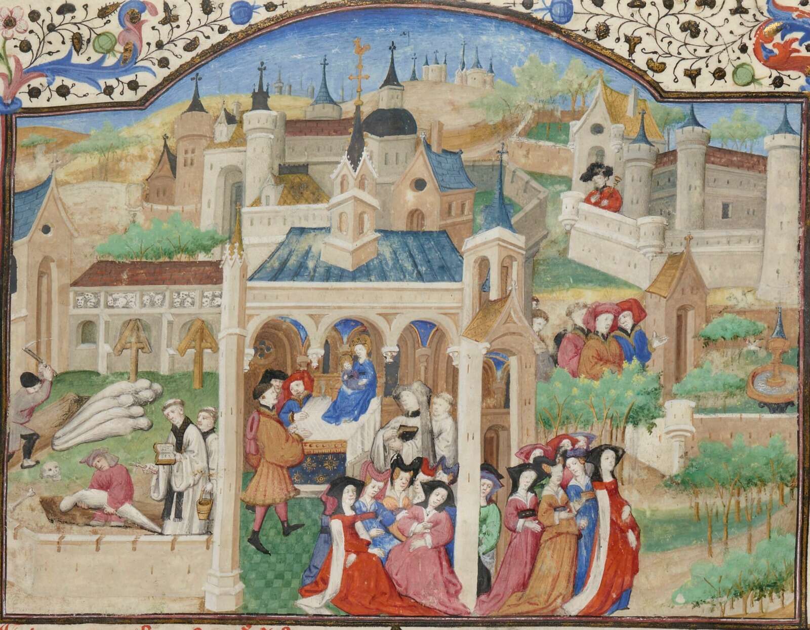Représentation de la peste à Florence dans le « Décaméron » de Boccace.