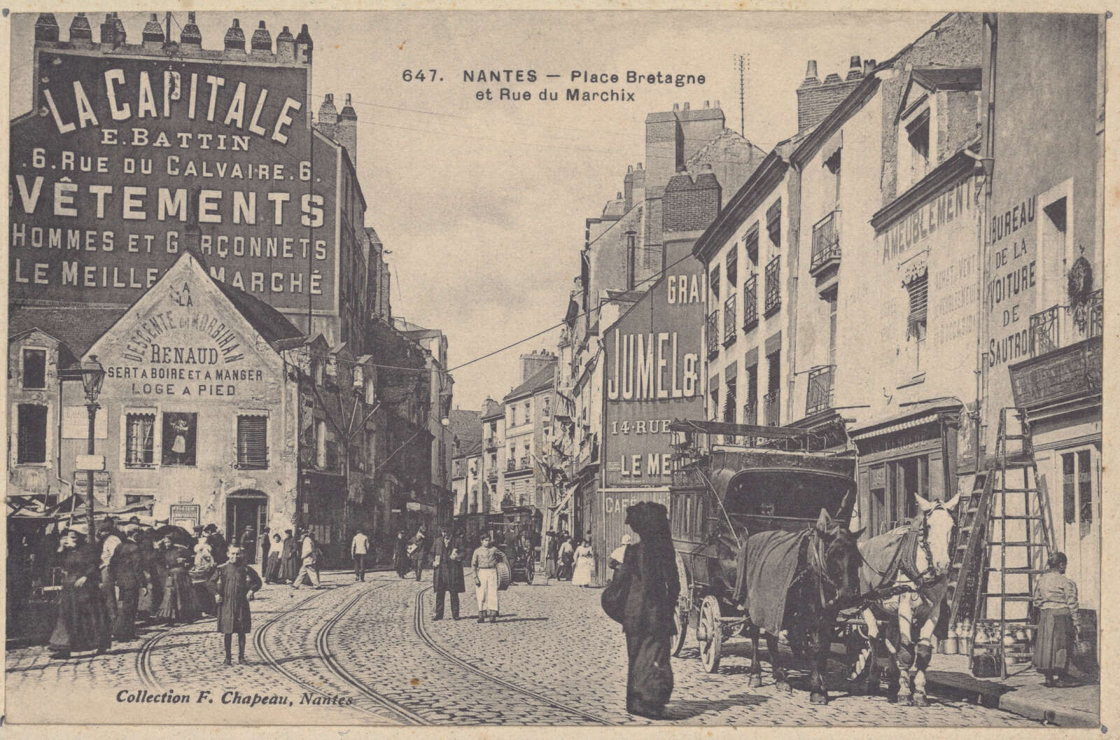 Place Bretagne et rue du Marchix