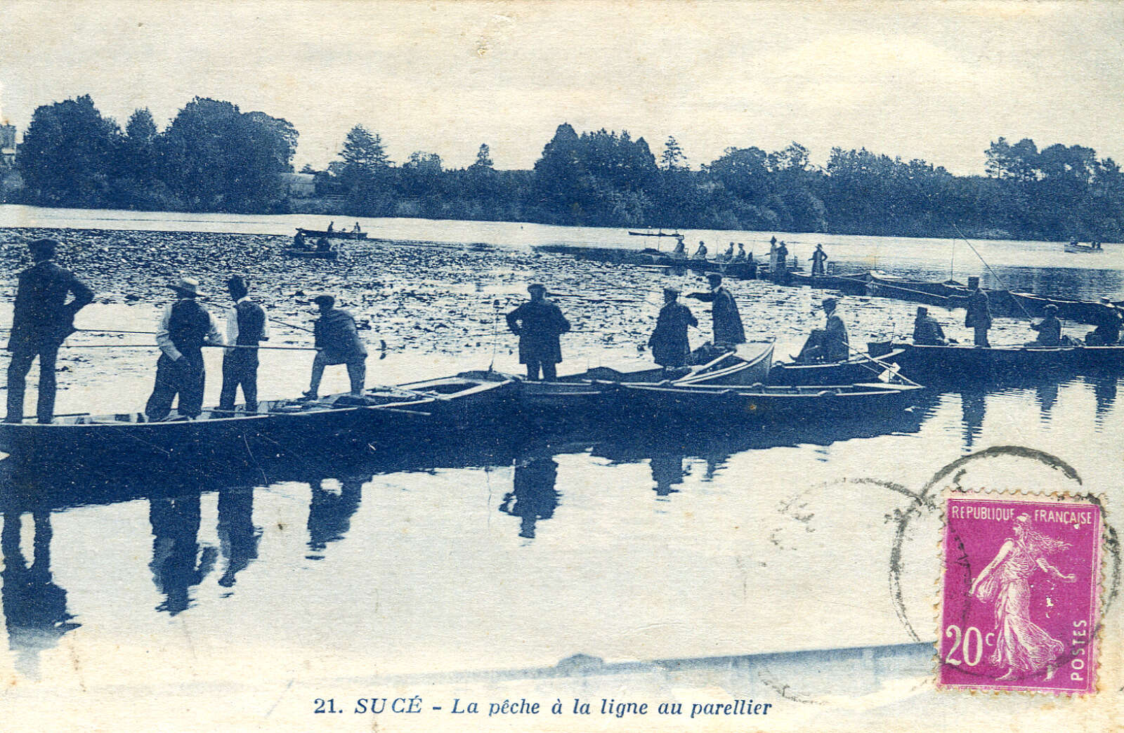 Pêche à la ligne au parellier à Sucé