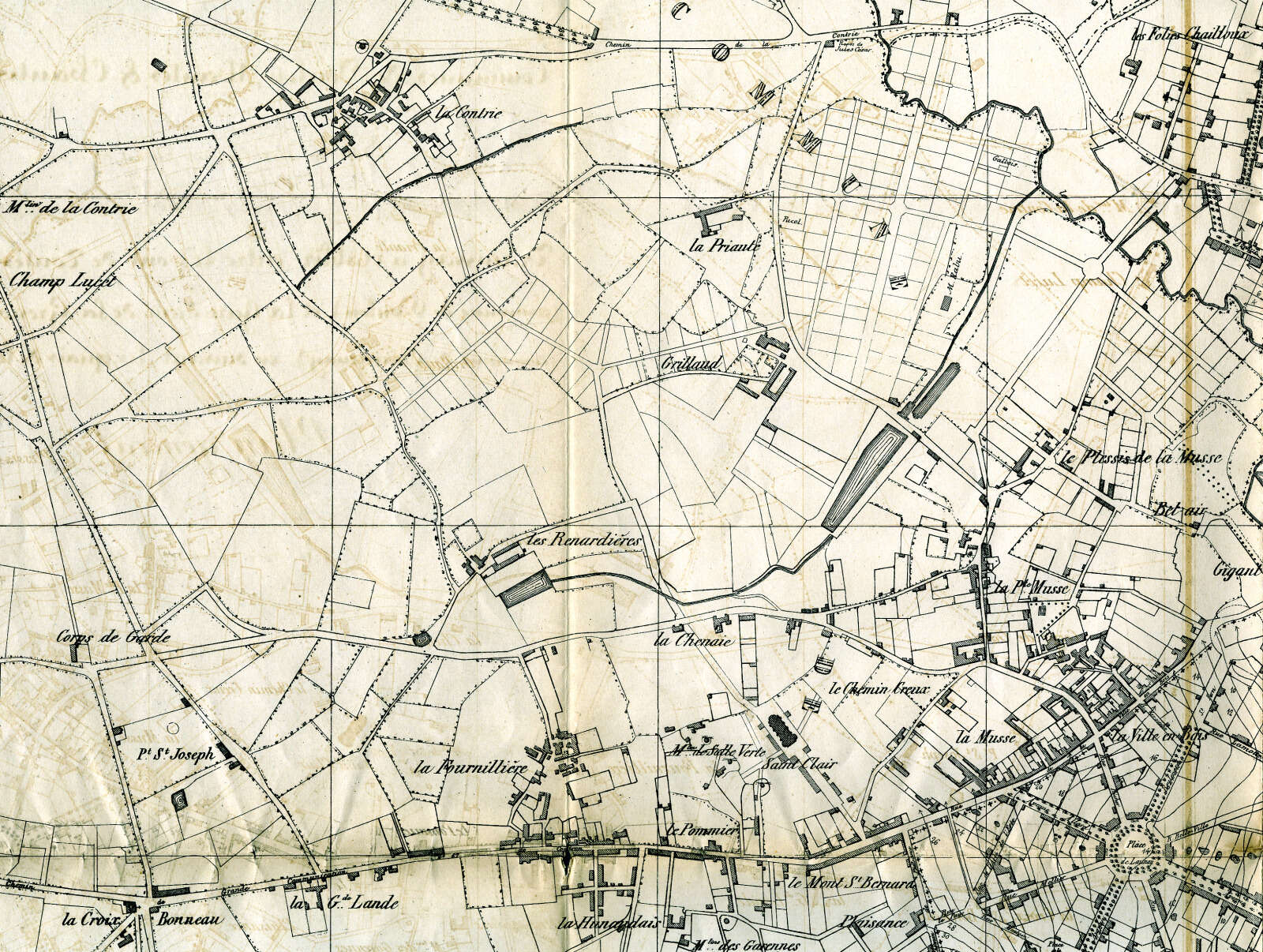 Plan de l'ancien domaine de Grillaud