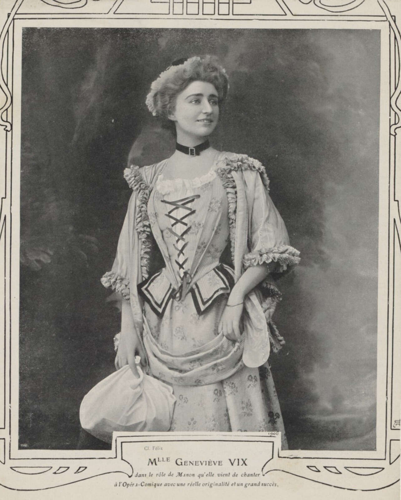 Portrait de Geneviève Vix en Manon