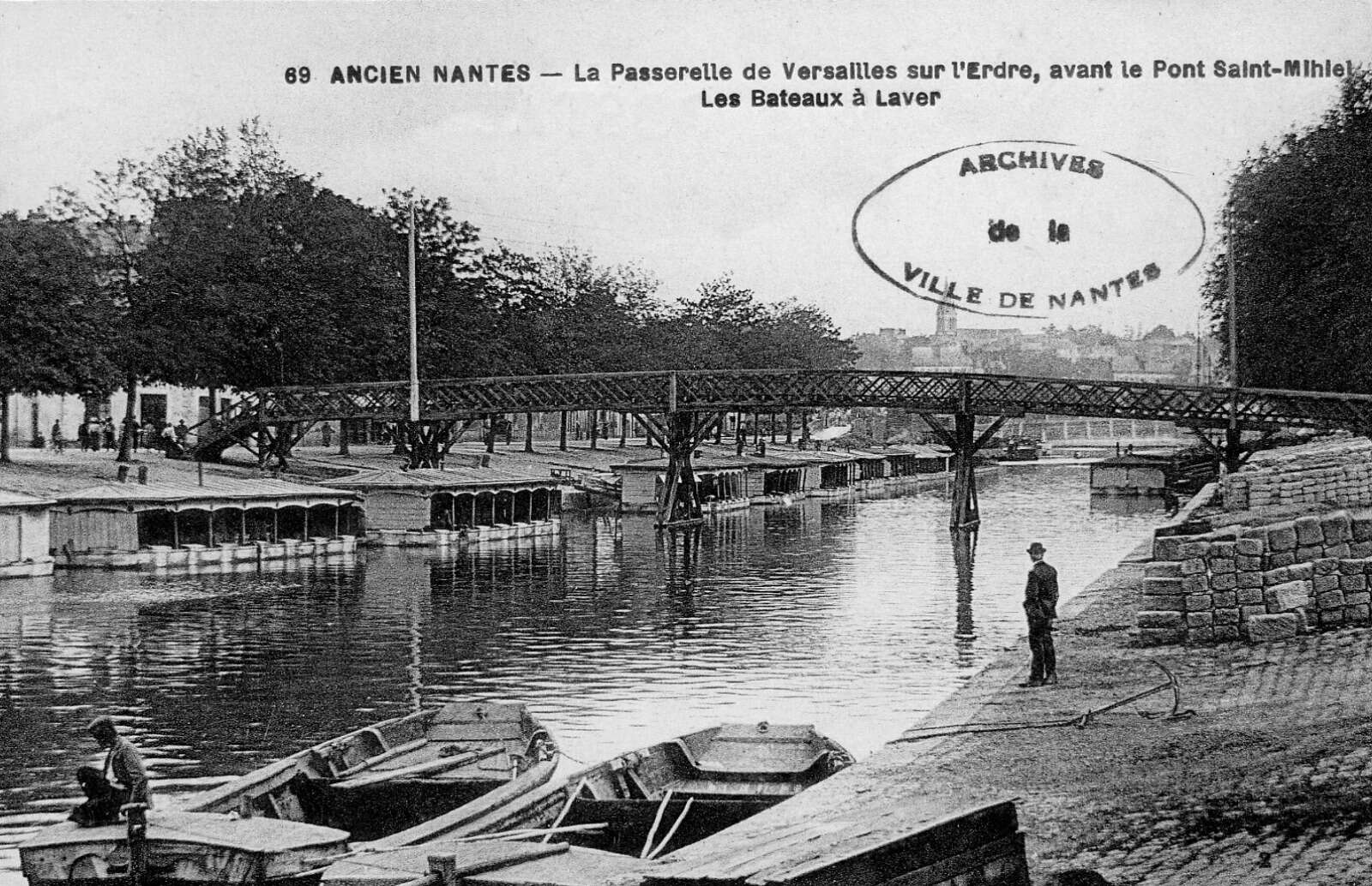 Passerelle de Versailles sur l’Erdre, à l’emplacement de l’actuel pont Saint-Mihiel