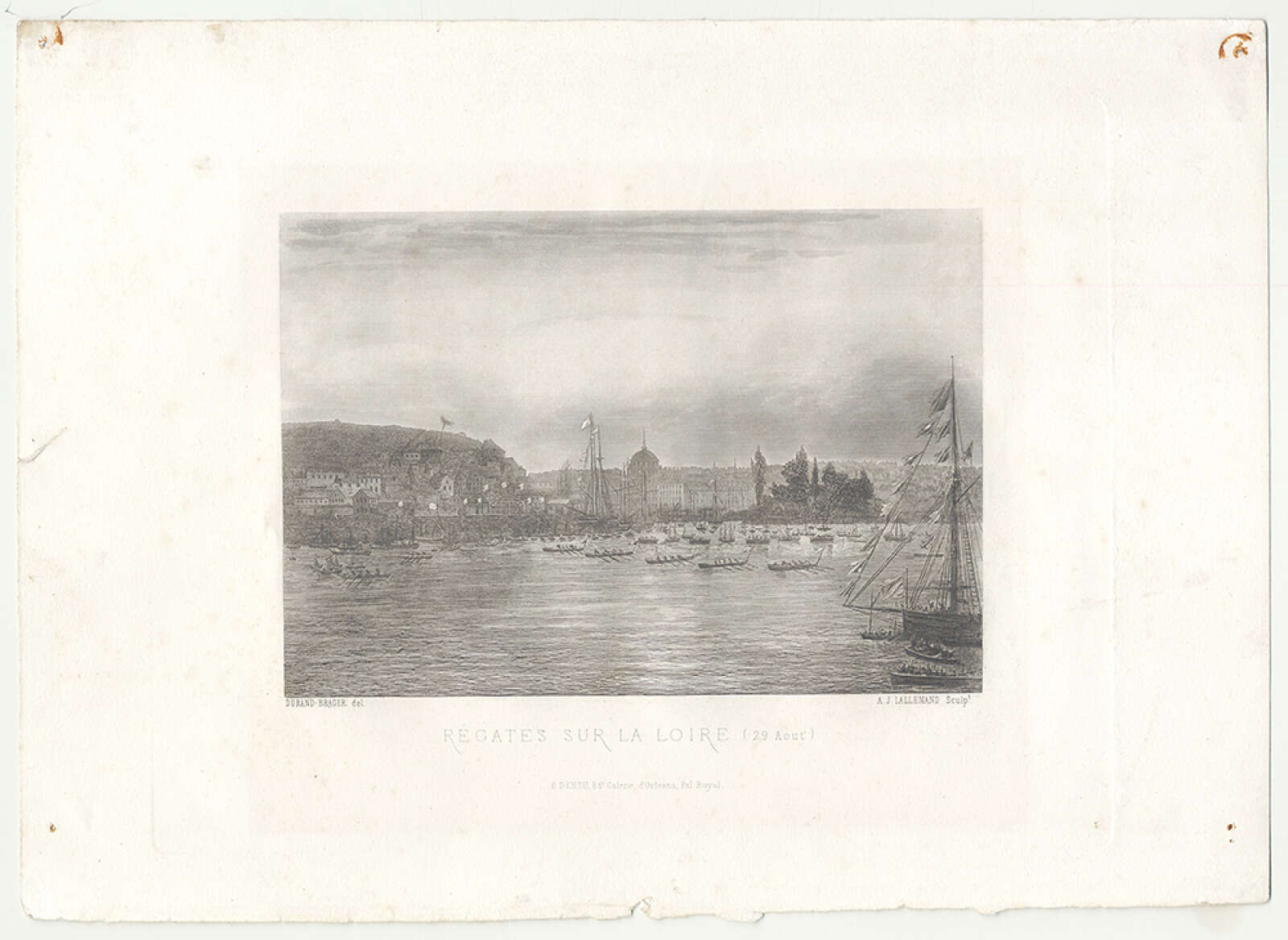 Estampe, Régates sur la Loire