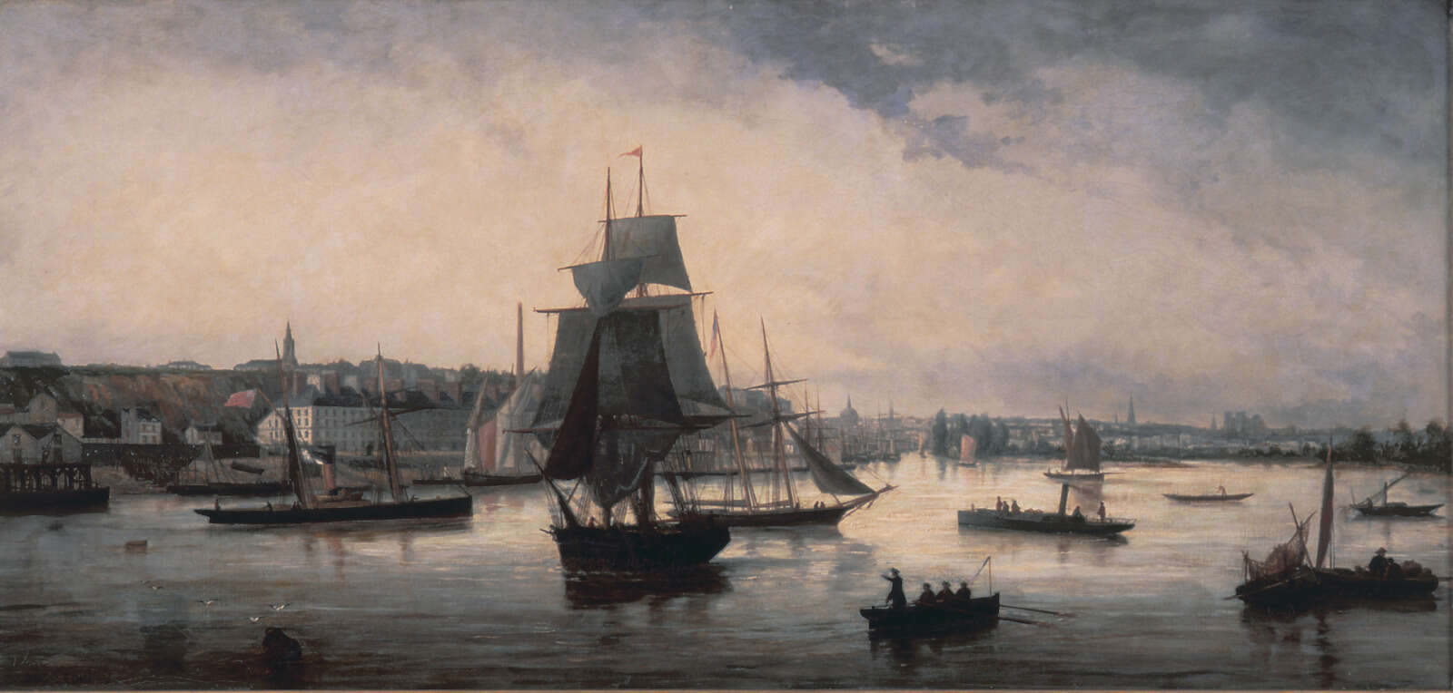 Huile sur toile, Le port de Nantes